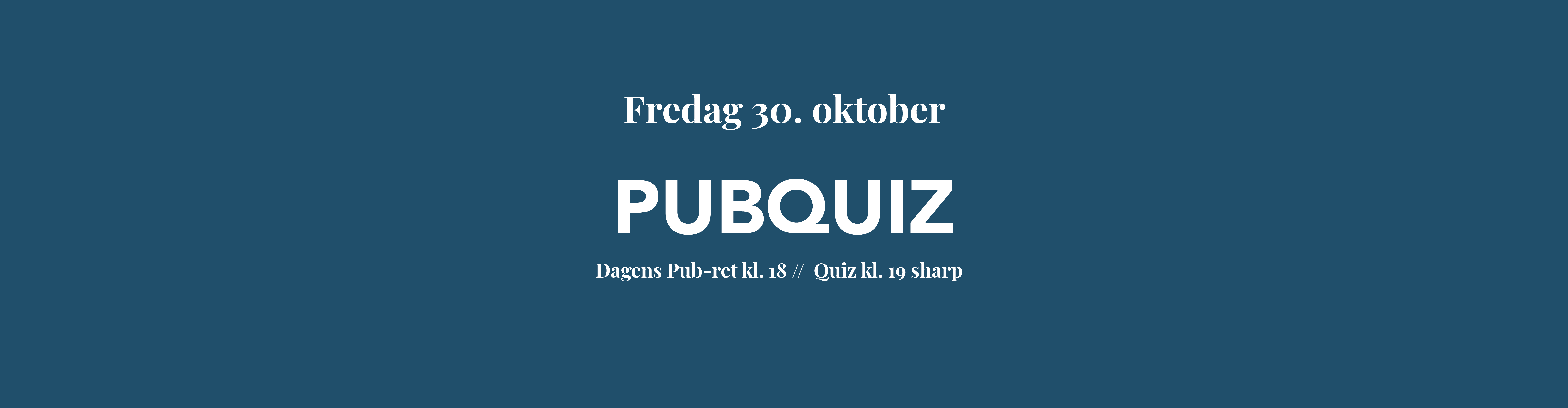 PUBQUIZ 30. oktober