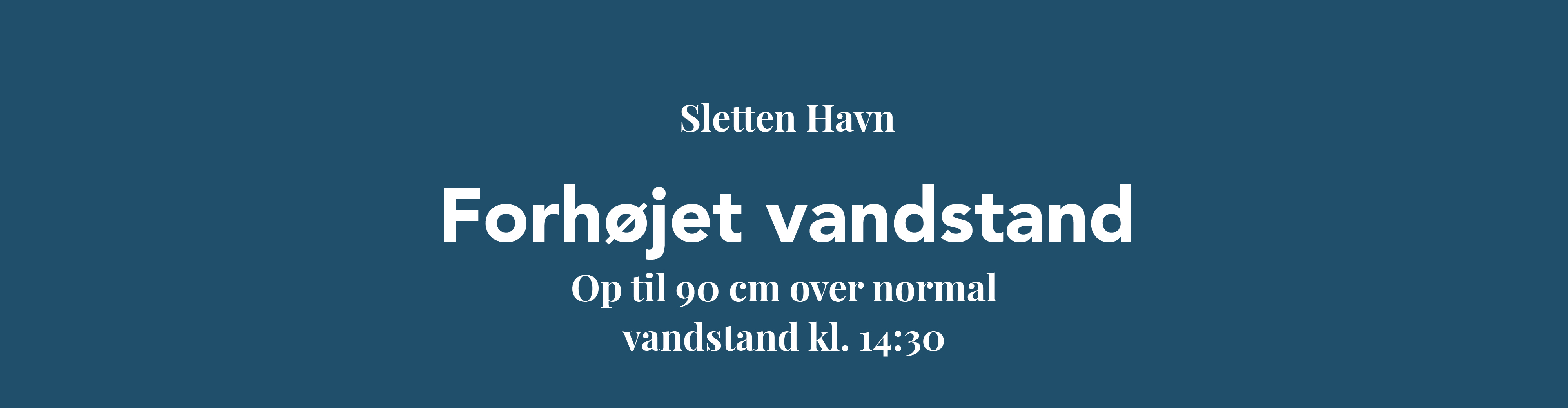 Varsel om forhøjet vandstand den 6. april kl. 14.30