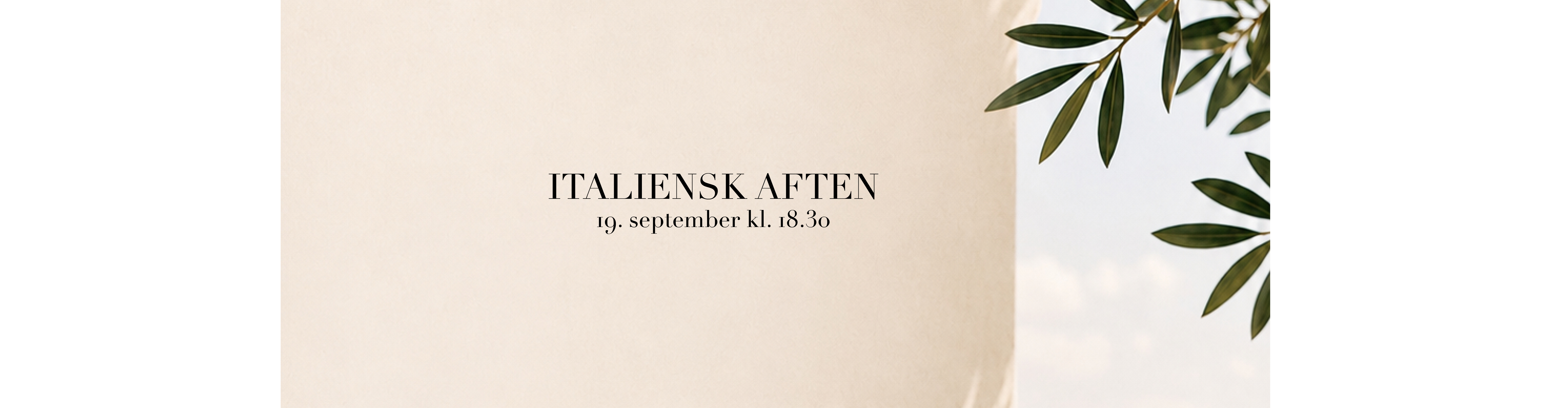 Italiensk aften 19. september kl. 18.30