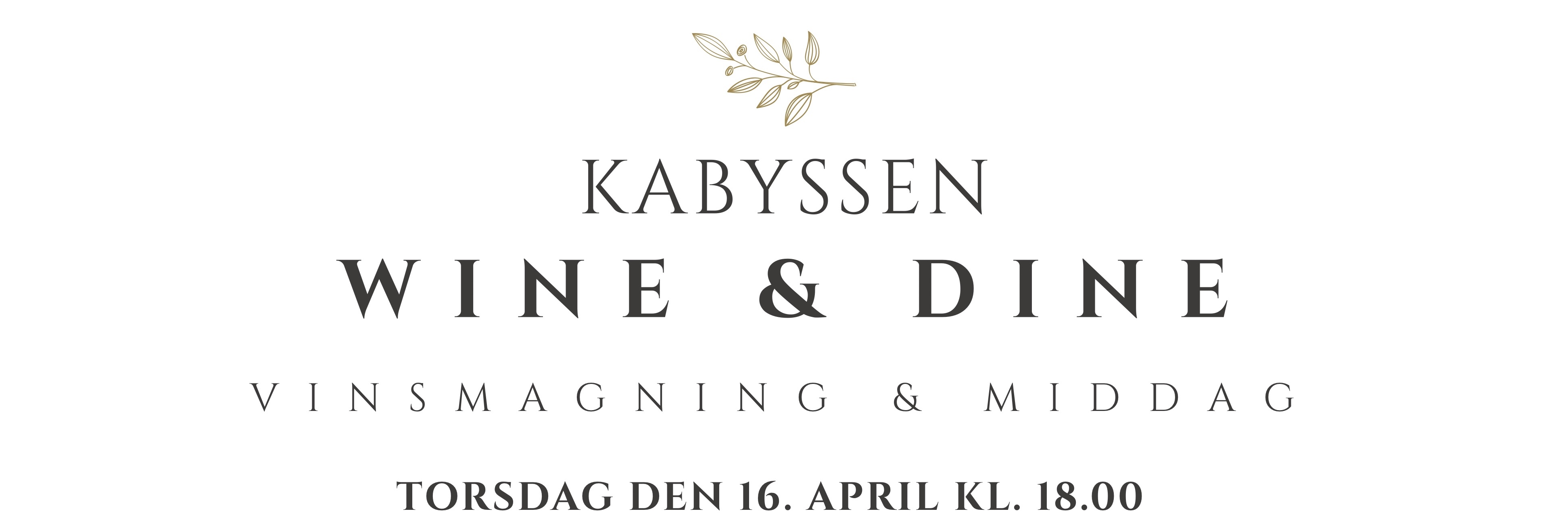 Wine & Dine 16. april kl. 18